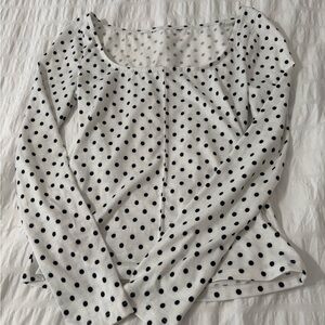 Polka Dot Long Sleeve Top